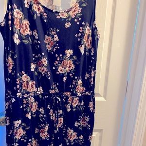 Womens Large floral print romper